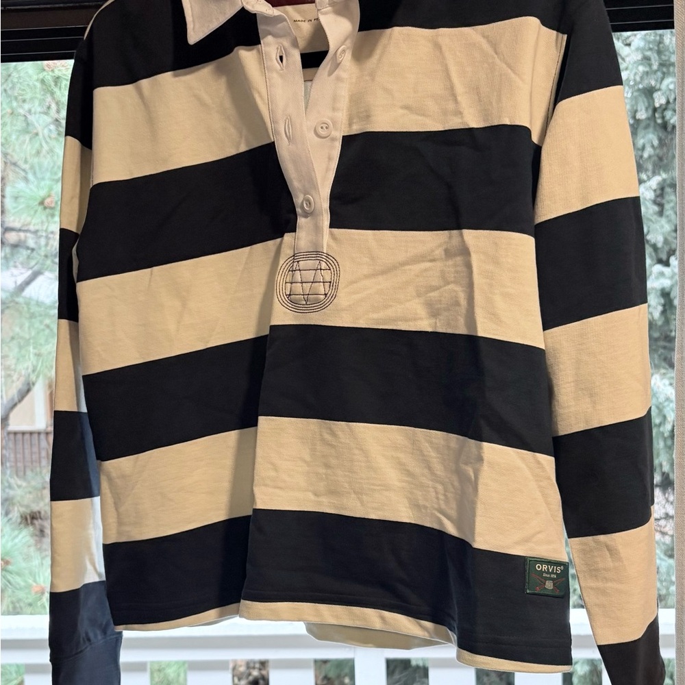 Orvis Women’s Bold Navy and White Striped Shirt